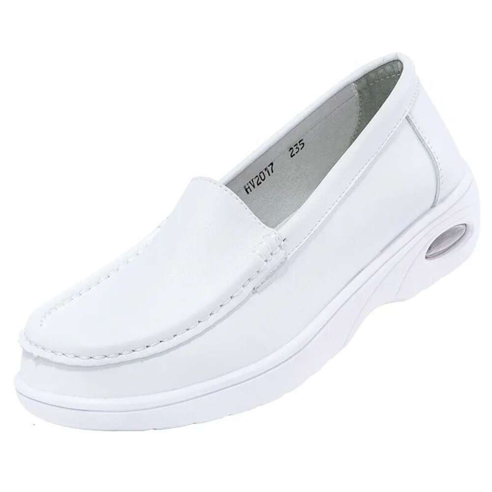 Nurse women with breathable soft soles, new air cushion thick soled women's for spring and autumn 2023, hospital work white shoes