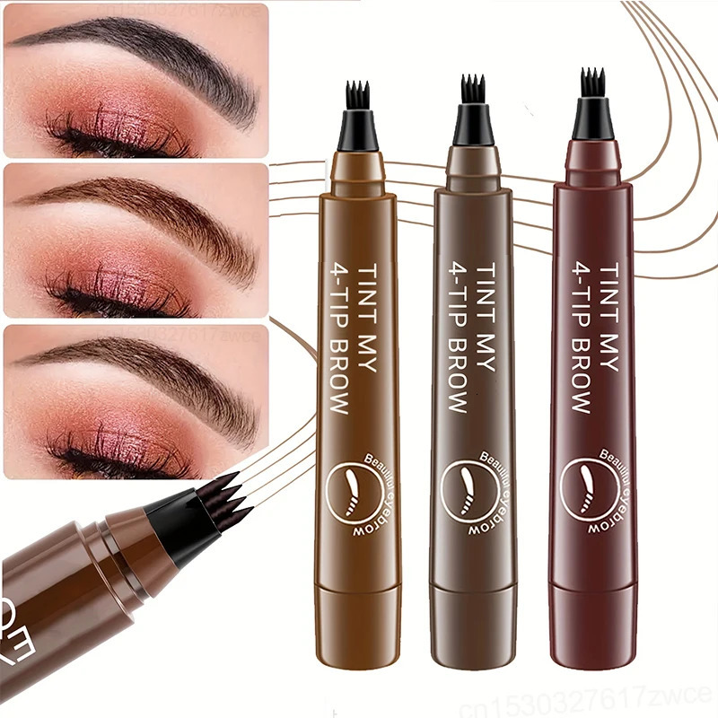 4 Point Eyebrow Pencil Maquillajes Para Mujer Waterproof Liquid Eyebrow Pen Makeup Long Lasting Cosmetic Microblade Brow Pencil 240620