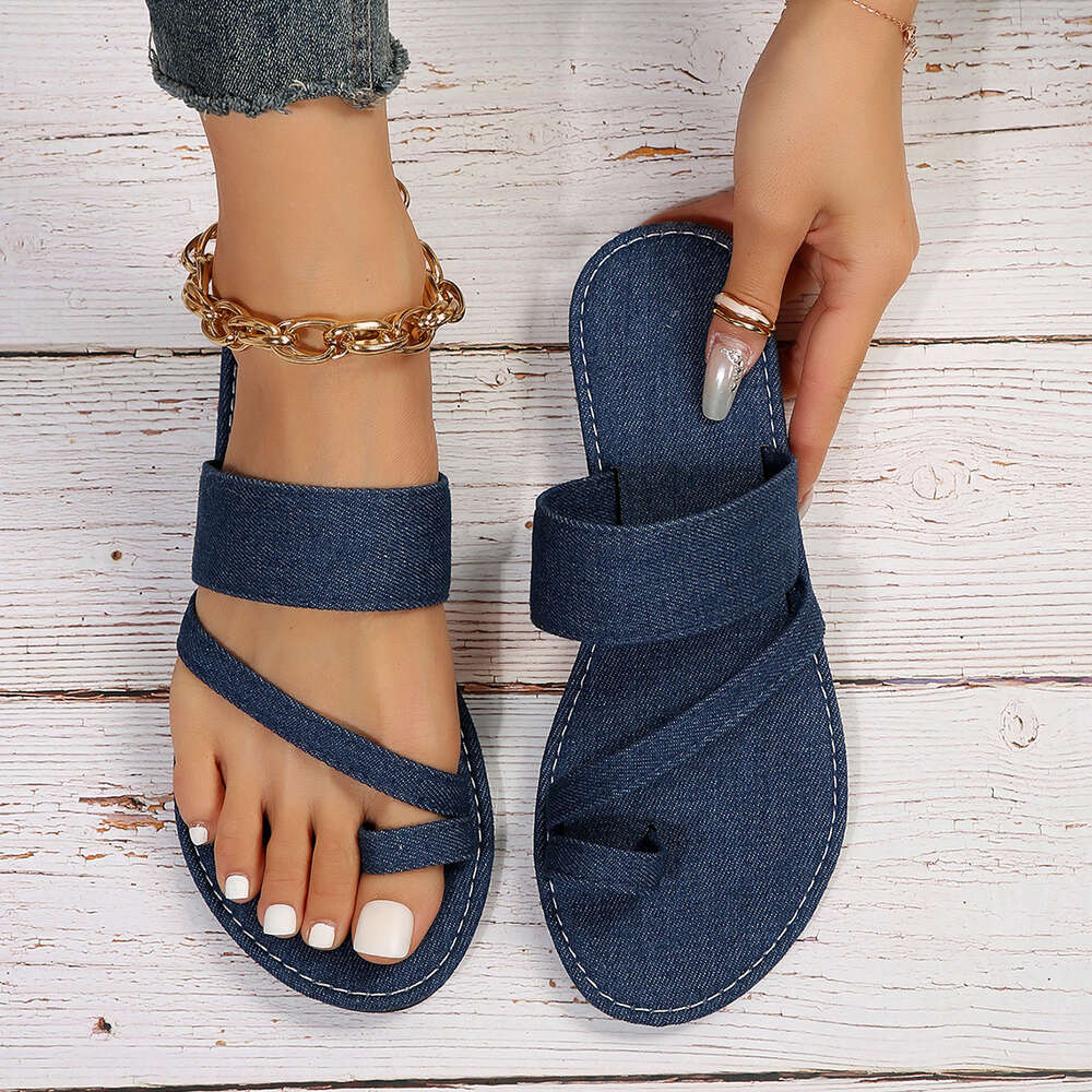 Fashionable Summer New Sports And Leisure Toe Pulling Women S Slippers Ddmysaturn