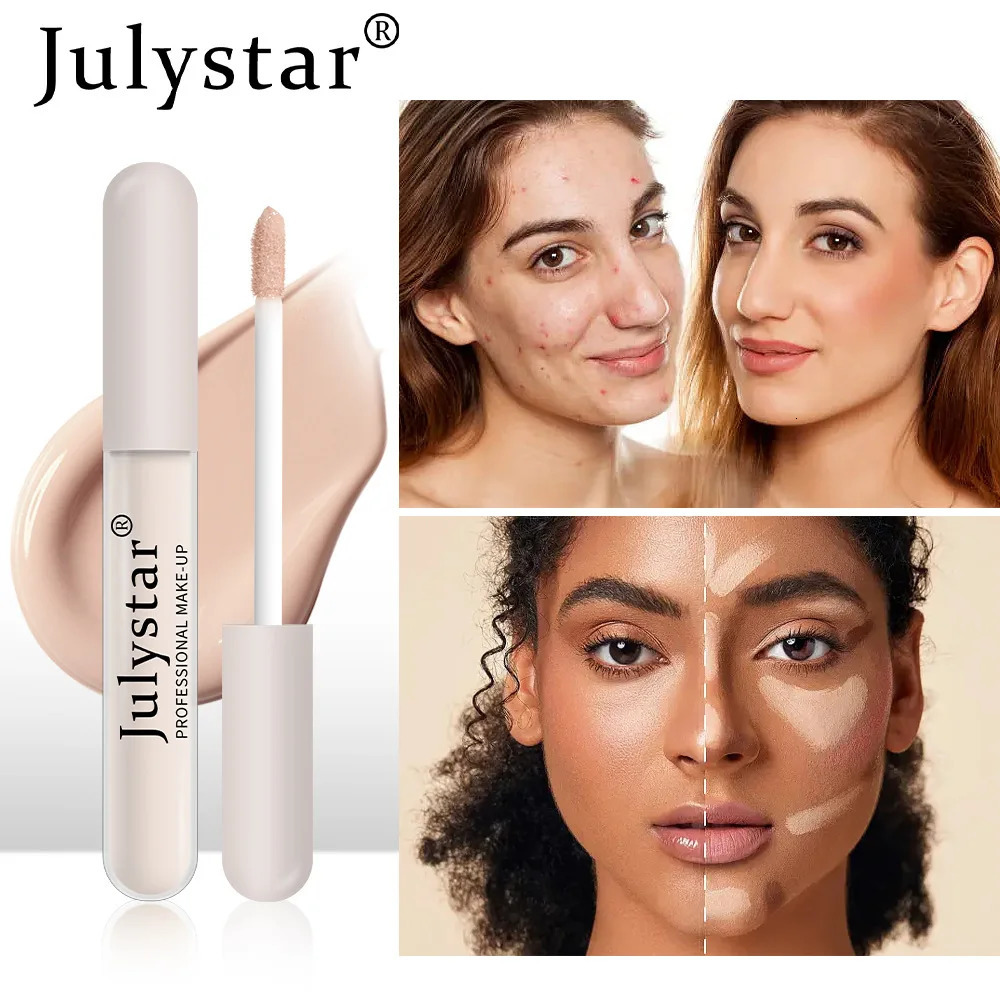 Julystar 6 Color Concealer Waterproof Moisturize Oil Control Liquid Concealer Speckle Tattoo Cover Up for All Skin Type Cosmetic 240620