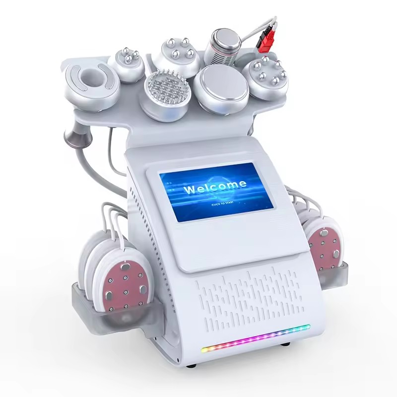 9 in 1 Ultrasonic 80 Cavitation Machine Weight Slimming Fat Loss Body Shaping Face Lifting Anti Aging Cellulite Removal RF Fat Burner Laser EMS Cold L
