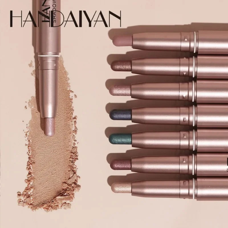 Colorful Eyeshadow Stick Pink Brown Green Black Eyeshadow Pencil High Gloss Pearlescent Shadow Sticks Waterproof Stage Makeup 240709