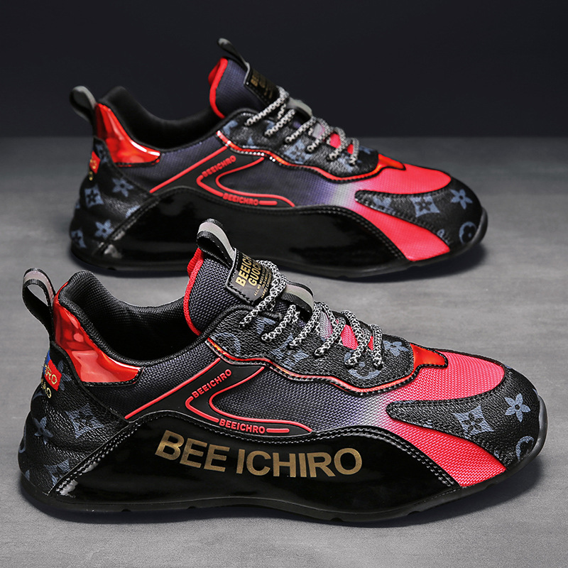 Free shipping men shoes summer new versatile thick soled casual shoes fashionable and trendy sports shoes men height increasing running shoes anti sli
