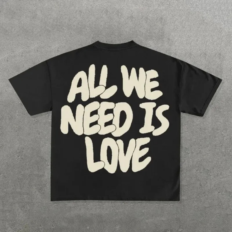 Streetwear Y2k T Shirt Mens Harajuku Hip Hop Graphic Print Oversized Cotton Round Neck TShirt Gothic Short Sleeve Tops Ins 240619