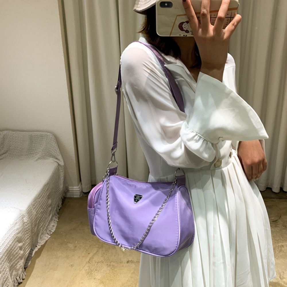 Nylon Handbags for Women - Lightweight 2in1 Crossbody and Sg Shoulder Bag Set, Casual Solid Color Large Capacity Travel Purses dh911125171