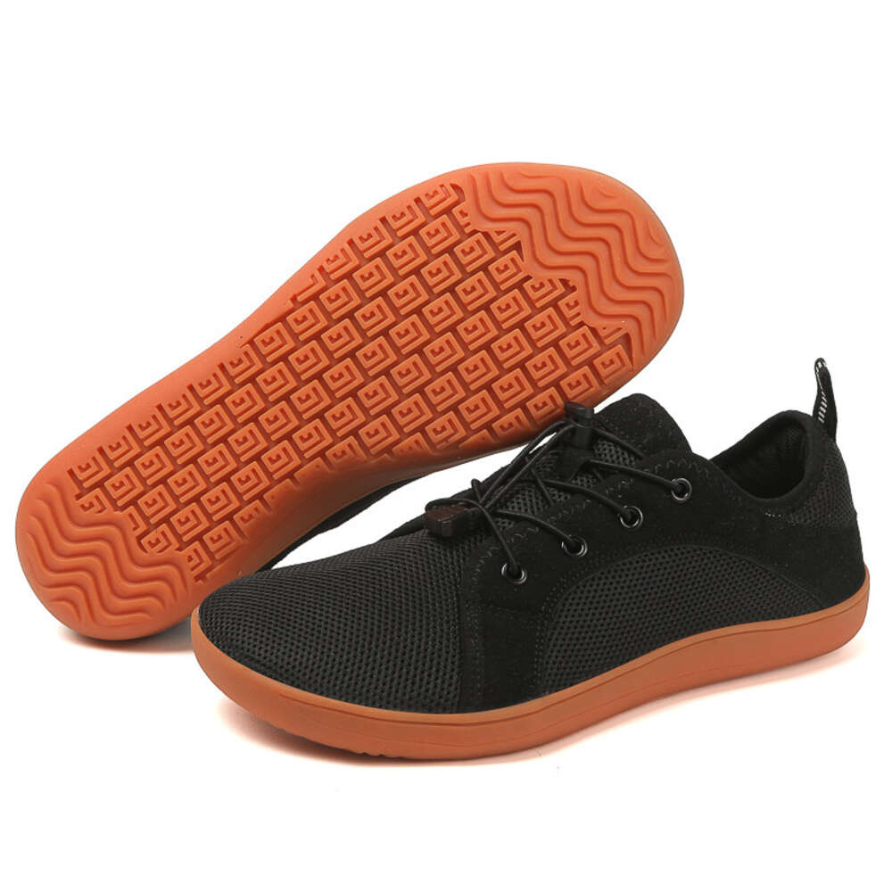 New Couple Wide Headed Barefoot Casual Fiess Sports Mesh Shoes, Low Top Men's Shoes