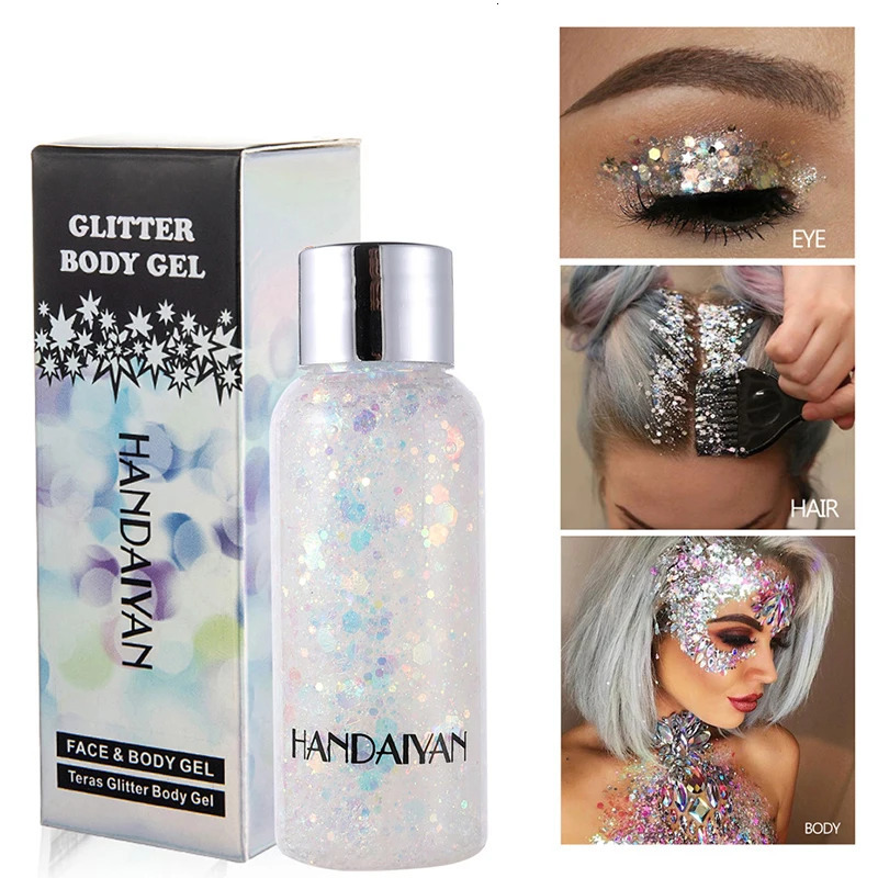 Eye Glitter Nail Hair Body Face Stickers Gel Art Loose Sequins Cream Diamond Jewels Rhinestones Makeup Decoration Party Festival 240620