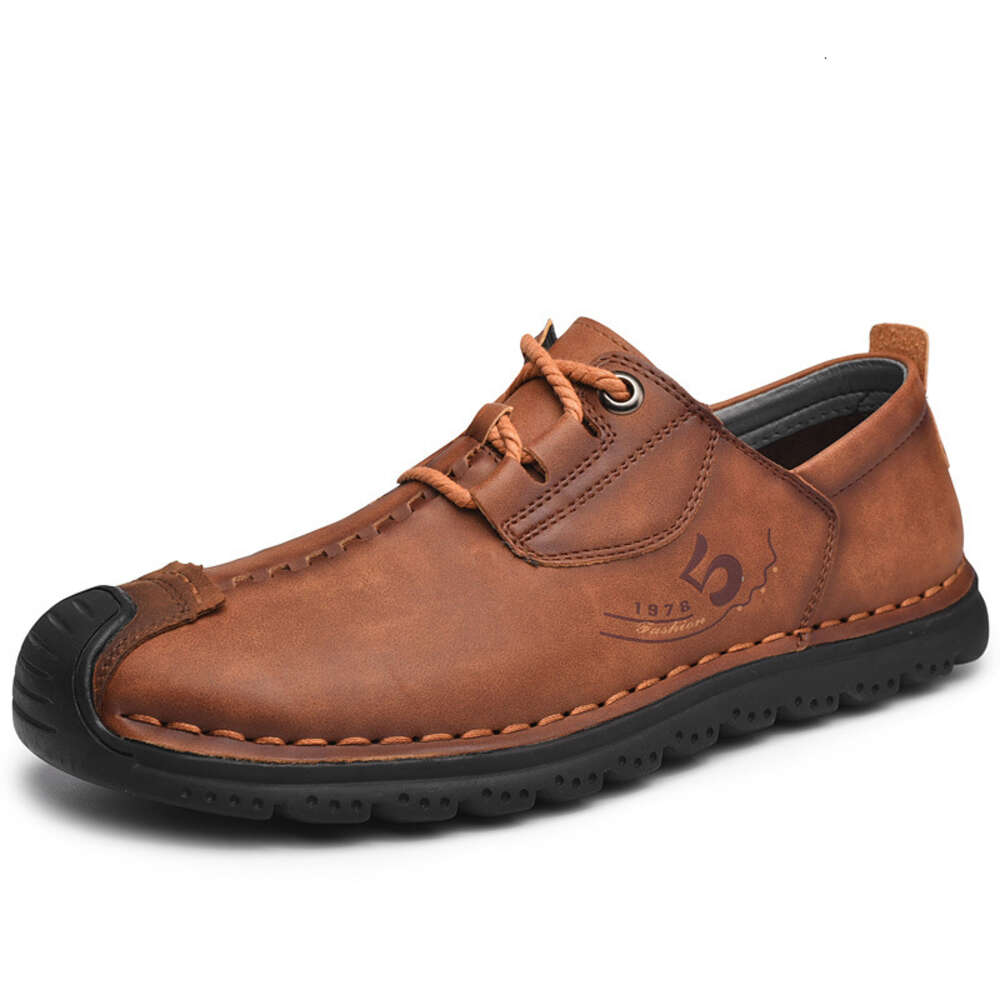 Ddmysports Men S In Sizes Genuine Leather Straps Anti Slip And Wear Resistant Soft Soles Casual Men Shoes Dad OUTDOOR