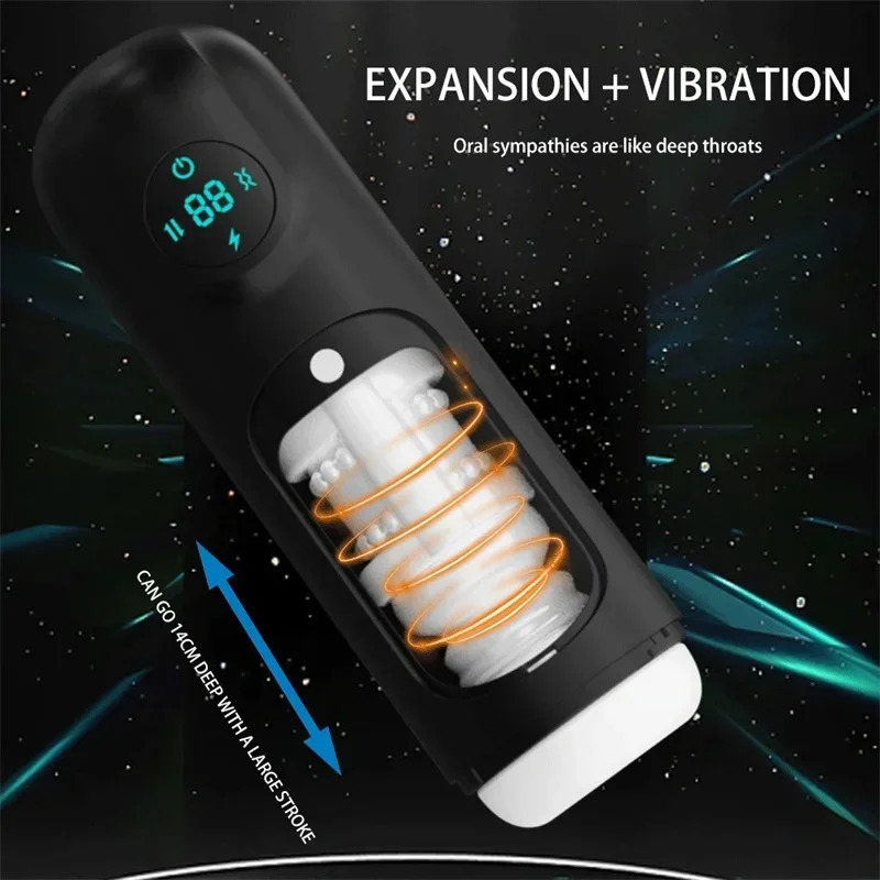 Automatic Sucks Male Masturbator Double Suspension Adult Sex Toys Gag In Mouth False Vagina Pusy Erotic Goods Toys 240531