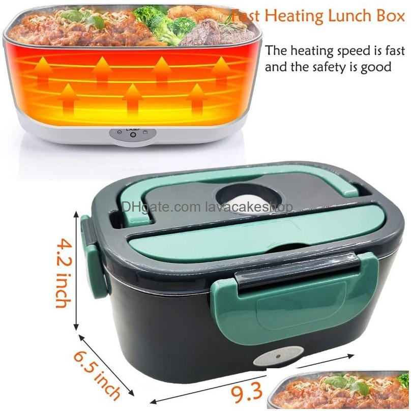 Electric Heating Lunch Box for Car/Truck/Home Portable Food Warmer Container 12V/24V/110V/220V US/EU Plug Leakproof | 2024 New