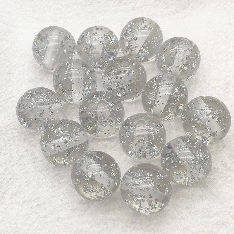 Arrival 16/20mm 100pcs Clear Resin Powder Chunky Round Beads For Handmade Necklace DIY Parts.Jewelry Findings Components 240620
