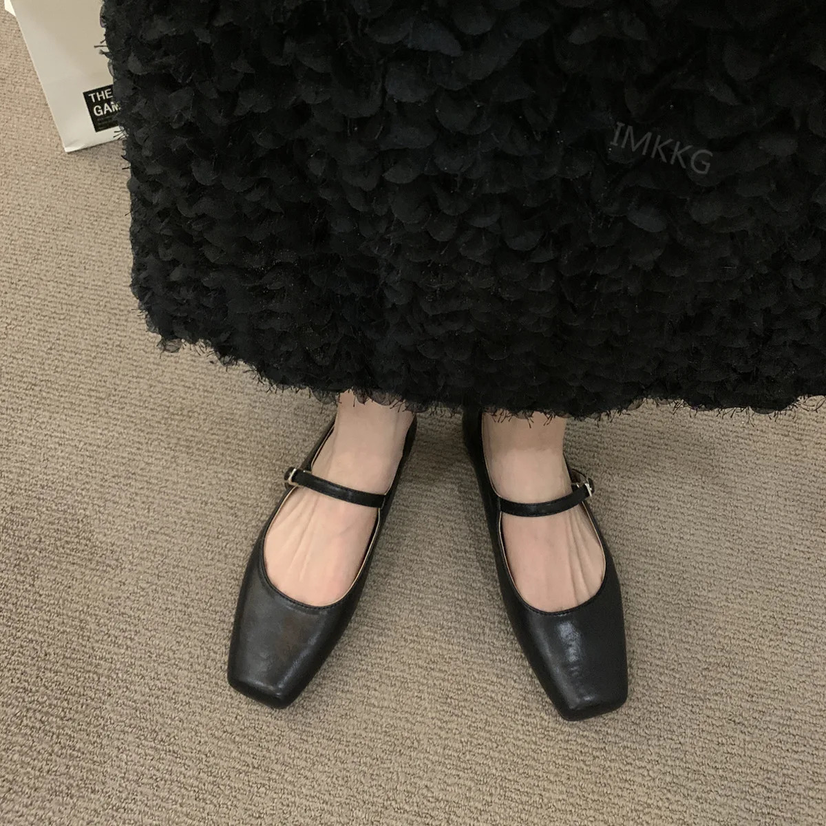Mary Jane Woman Trend Ballet Flats Sier Hot Retro Square Toe Loafers New Leather Shoes With Straps Moccasins Formal Flat 240620