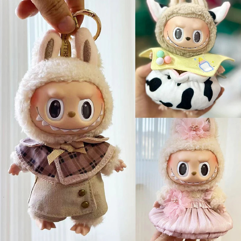 Labubu 15cm Pendant aron Chill Filled Accessories Doll Cosplay Cloth Pure Handmade Only Clothes Are Sold 240615 8be4 5b7