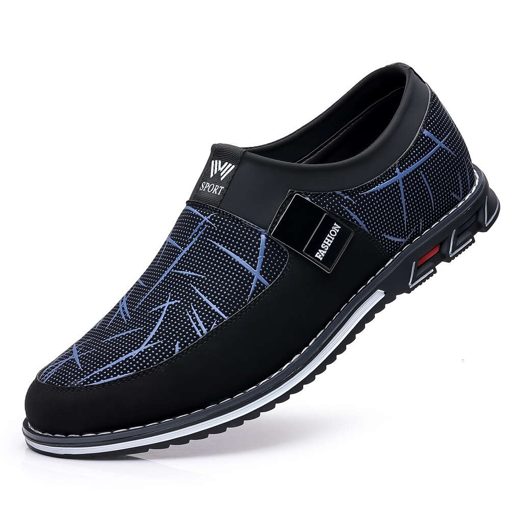 Casual New Fashionable Leather Color Blocking Trendy Feet Covering Large Men S Shoes Ddmysaturn