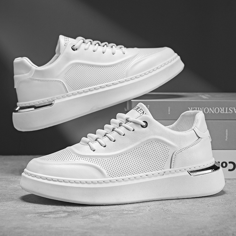 Men's spring 2024 new breathable sports and casual trend hundred with thick bottom heightening small white old dad tide shoes