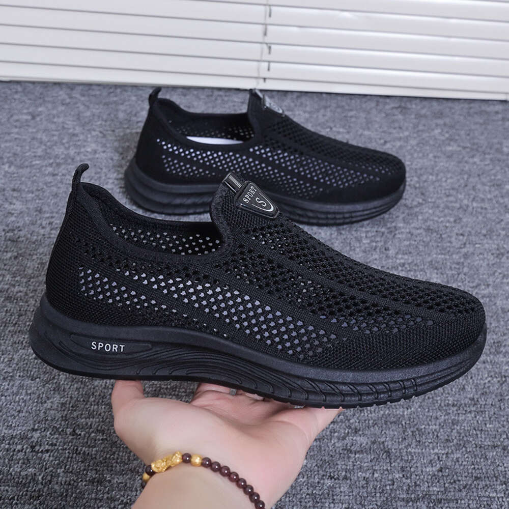Ddmysports New Summer Hollowed Out One Legged Middle Aged And Elderly Lightweight Soft Soled Casual Sports Walking Shoes Men S OUTDOOR