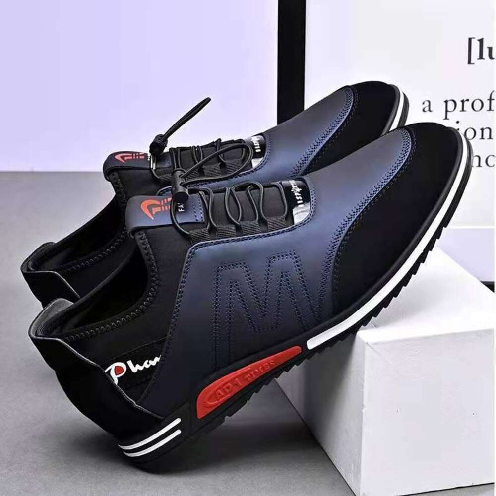 Ddmysports Trendy Casual Korean Edition Lightweight Simple And Fashionable Soft Sole Anti Slip Men S Leather Shoes OUTDOOR