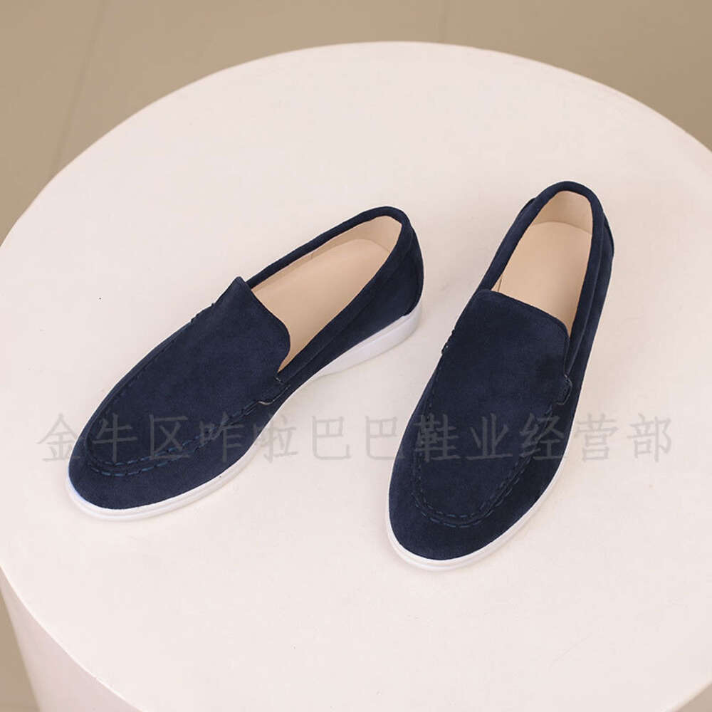 Round Lefu Suede Toe Flat Bottomed Casual Shoes Men S Bean Ddmysaturn