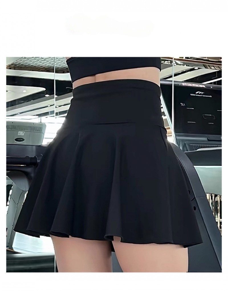 Summer Designer Quick Dry Womens Professional Sexy High Waist Yoga Short Culottes Antislip Fiess Running Sports Tennis Skirt Pocket Pleated Skirt.