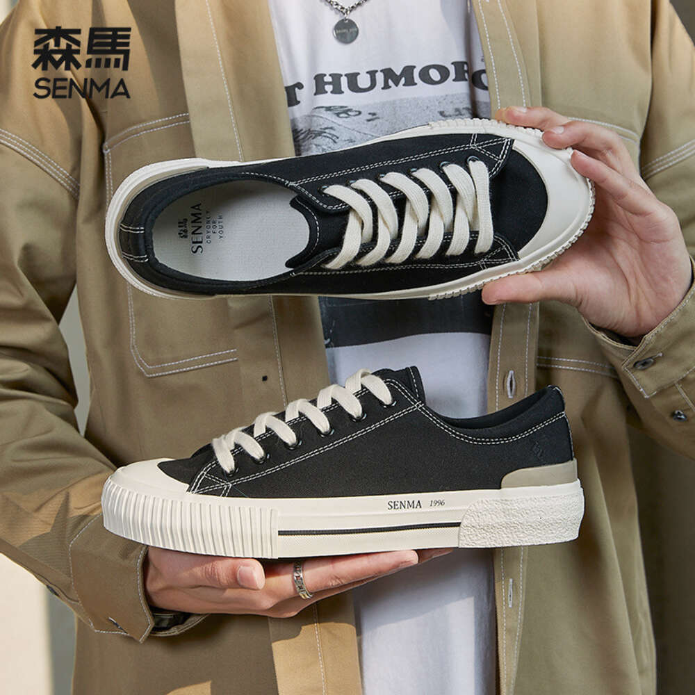 Ddmysports Senma Black Canvas For Men S Summer Breathable Trend Versatile New Low Top Board Casual Cloth Shoes OUTDOOR