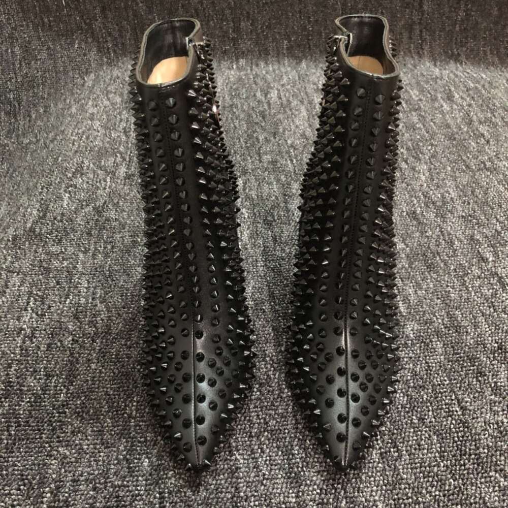 Ddmyoutdoor Rivet Short For Women S Spring And Autumn New Leather Side Zipper Fashion Boots