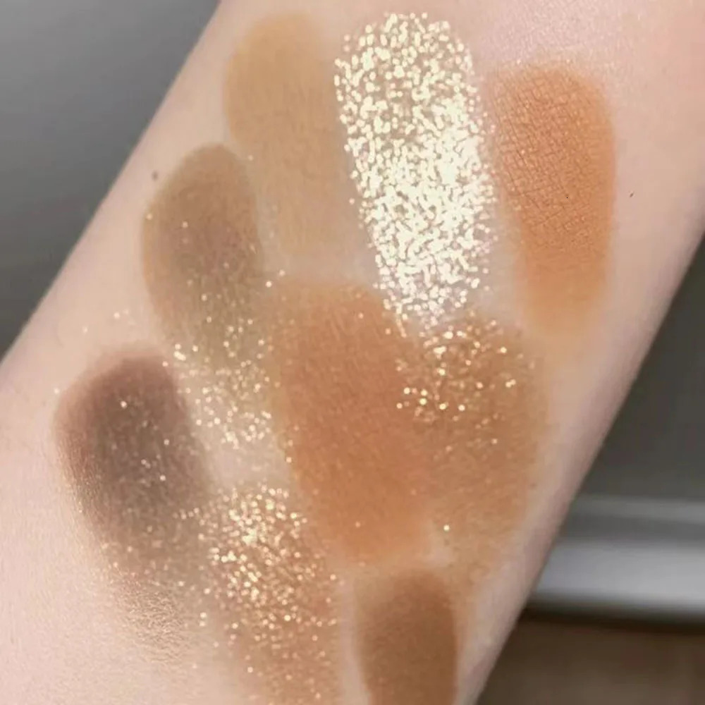 Nine-color Eyeshadow Palette Butter Orange Brown Pearly Matte Glitter Eyeshadow Shiny Eye Shadow Long-lasting Eye Make Up 240709