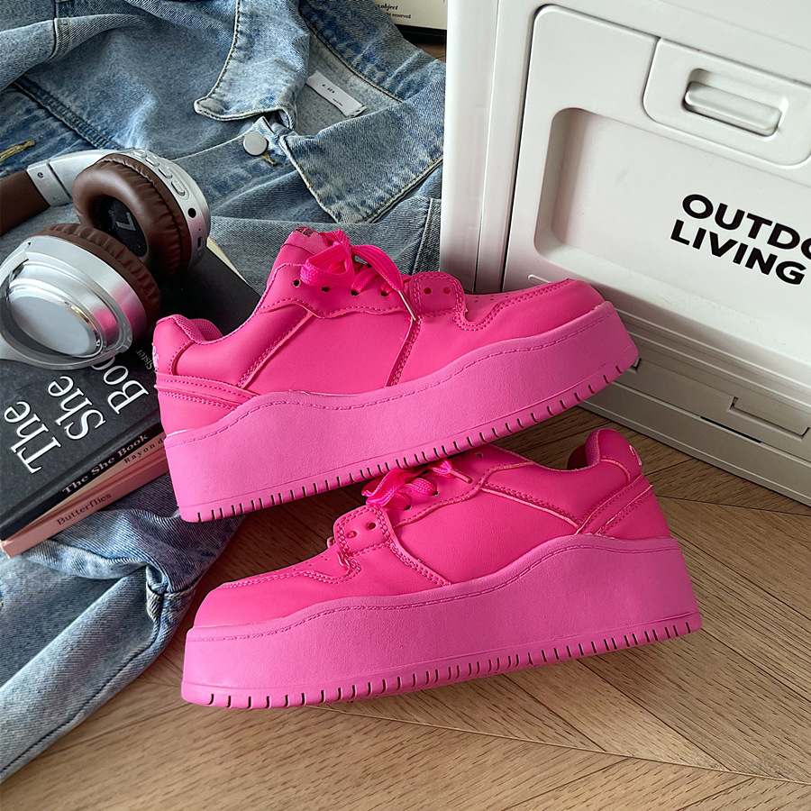 Ddmyoutdoor Summer Dopamine Thick Soled Elevator Board Women New Sports Fashion Casual Bread Shoes Outdoor