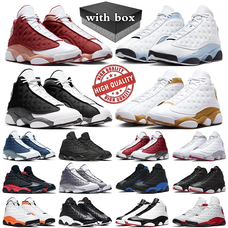 With Box 13s basketball shoes 13 mens sneakers Dune Red Blue Grey Wheat Red Flint He Got Game Starfish mens trainers outdoor shoes