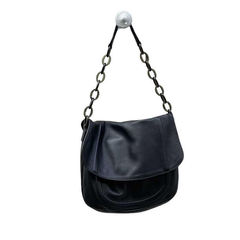 High end high-quality niche designer style personalized chain casual shoulder bag for women's new soft casual retro crossbody bag