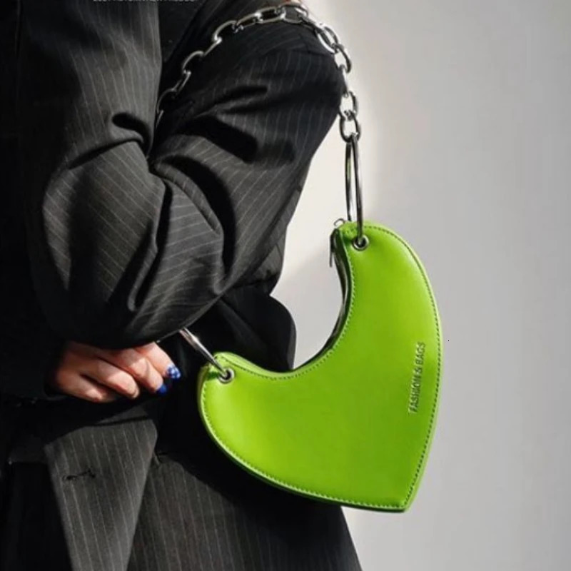 Zebra Pattern Heart Shoulder Top-Handle Bags Y2k Aesthetic Elegant Sweet Chain Womens Handbags Korean Casual Underarm Bag 240620