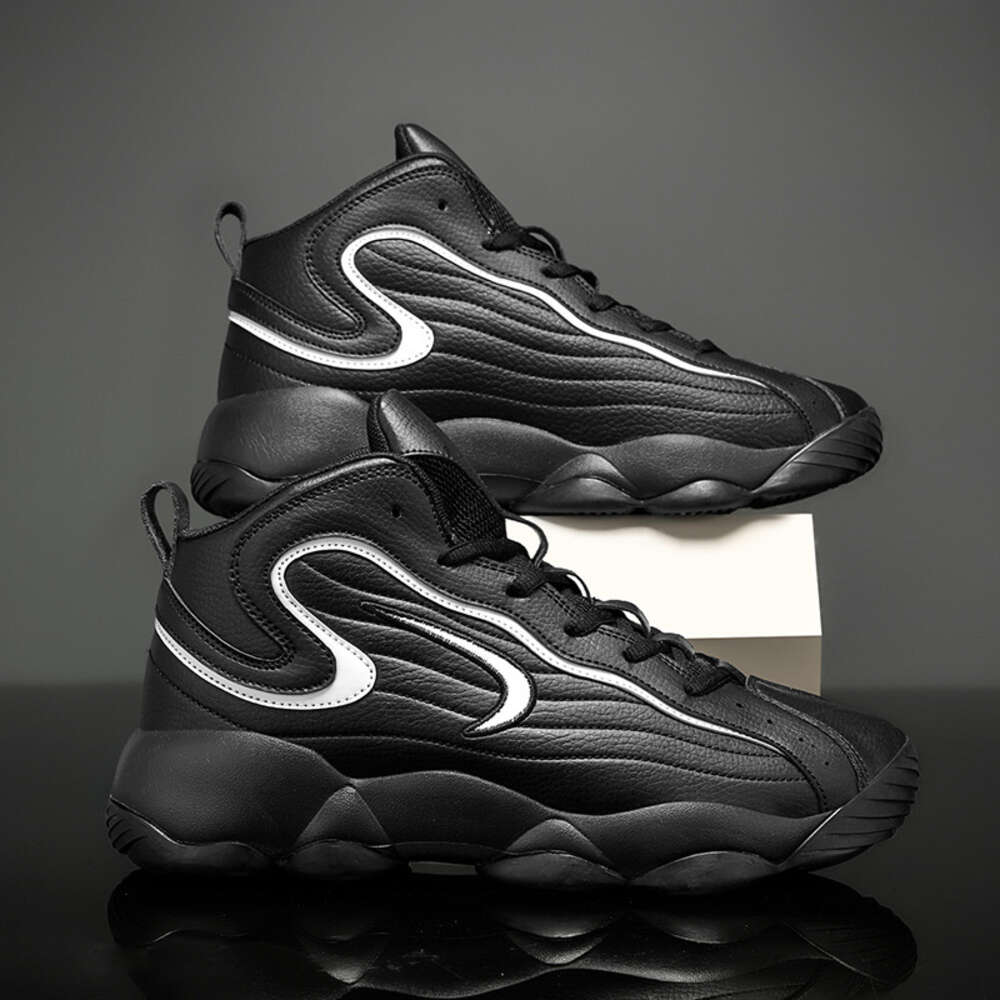Men's Sports 2022 Autumn New Leather Korean Edition Fashion Large 48 Basketball Shoes