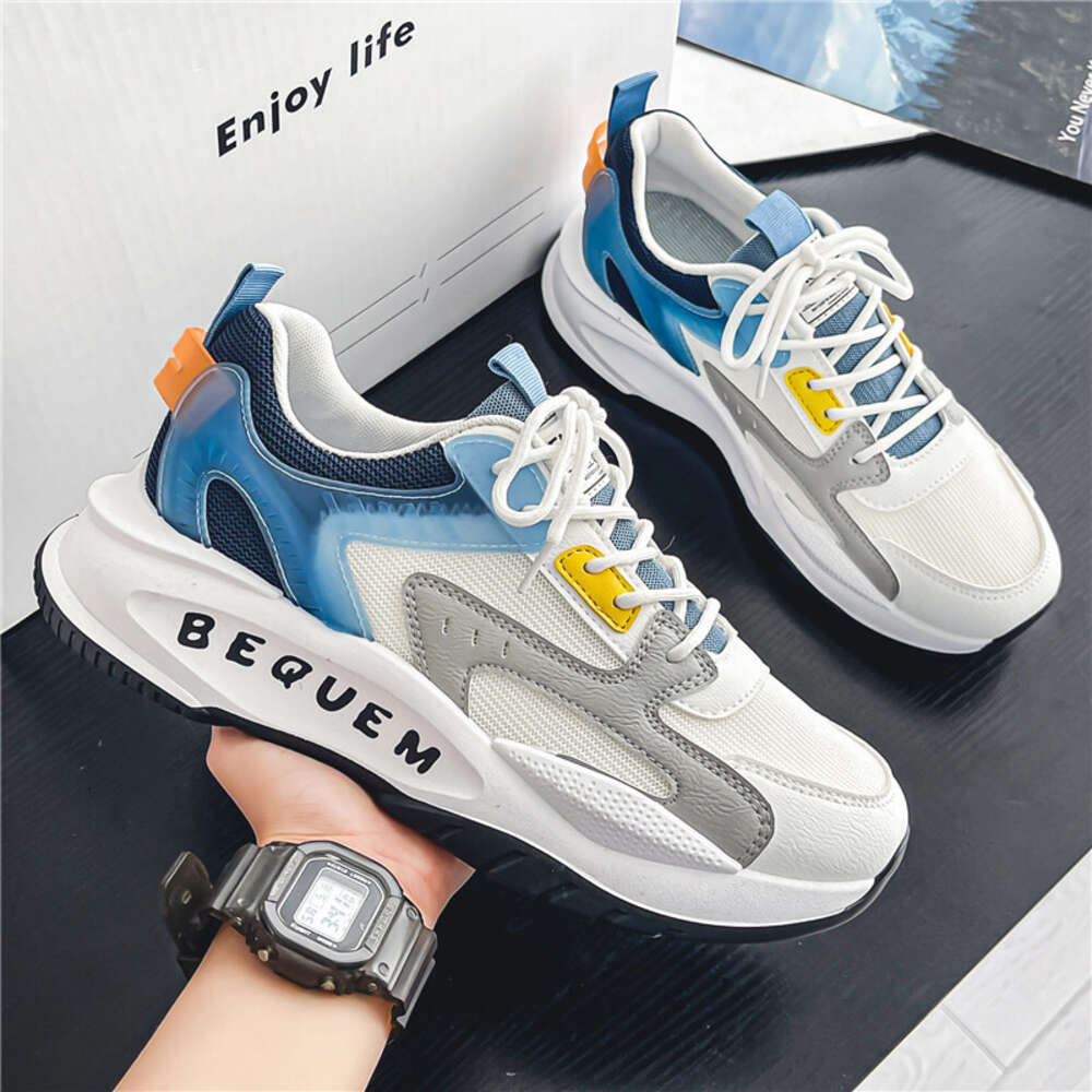 Ddmysports Men S In All Seasons New Breathable Mesh Increased Climax Korean Version Of Fashionable Student Casual Dad Shoes For Men OUTDOOR