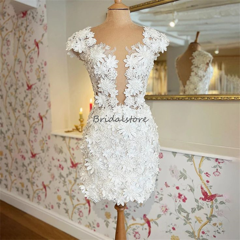 Celtic Gatsby Hi Low Wedding Dresses With Detachabla Train 2024 Flowers Backless Lace Boho Bridal Dress 2 In 1 Bohemian Bride Dress Cap Sleeve Country