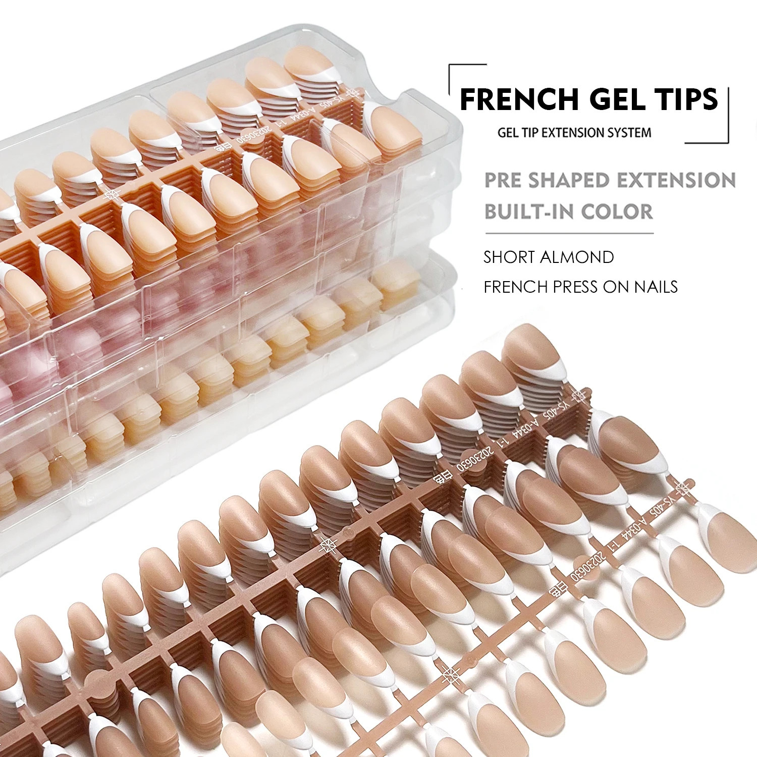 120pcs French Tips Press on Nails Pre-applied Tip Primer and Base Coat 15 Sizes Pre-french Soft Gel Fake Nail for Nail Extension 240620