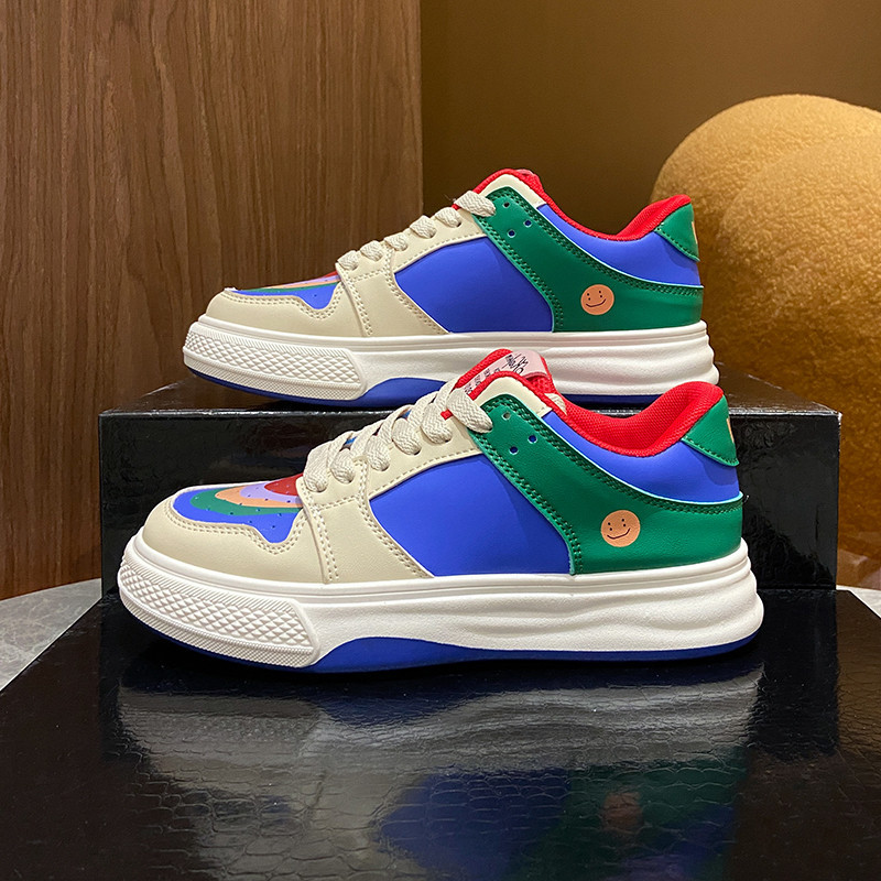 Women Ddmysports Board Spring And Autumn Breathable Thick Soled White Casual Sports Shoes Outdoor