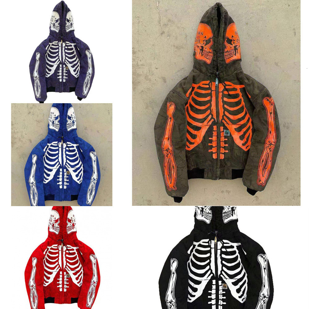 European and American Letter Embroidery Oversized Hoodie Women Y2K High Street Couple Coat Retro Loose Zipper Sweatshirt Men 240131