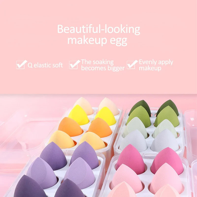 4/8PC Makeup Blender Beauty Egg Set Gourd Water Drop Puff Makeup Puff Set Colorful Cushion Cosmestic Sponge Tool Wet and Dry Use 240620