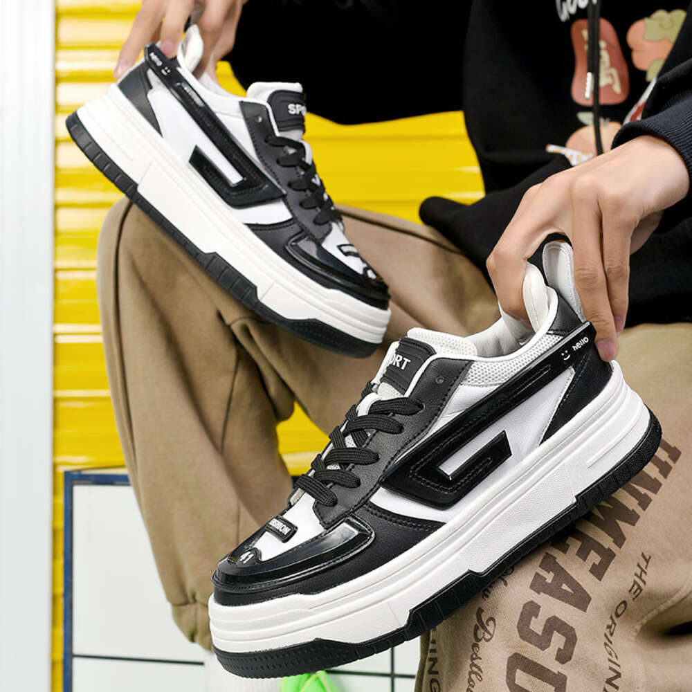 Ddmysports Pinecake Niche Design Size Thick Soled Board For Men With Versatile Casual Shoes Small White OUTDOOR