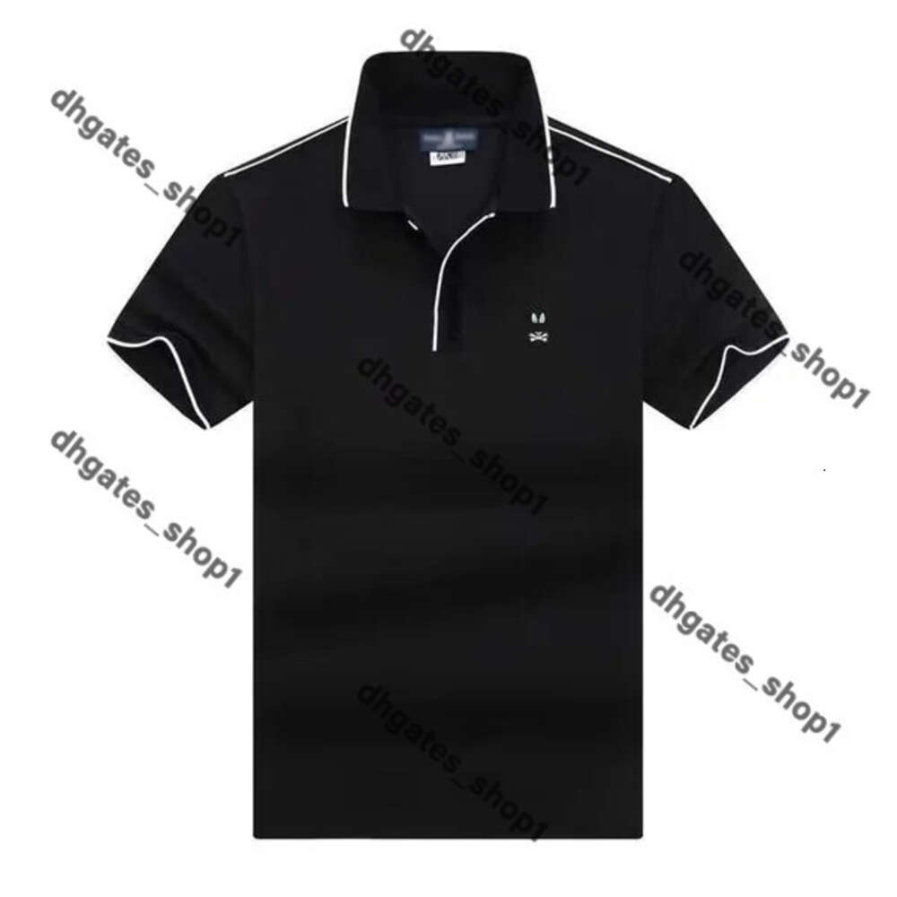 Psychoes Bunny Rabbit Shirts American Designer Phyco Bunny Polo Shirt Mens Trendy Cotton USA Streetwear Short Sleeve Bunnies Clothing Psychological Bunny Polo 589