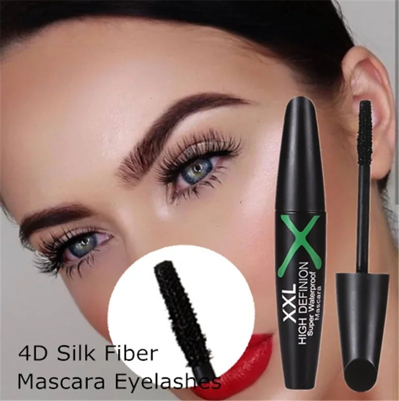 1 Pc 4D Silk Fiber Eyelashes Lengthening Mascara Waterproof Long Lasting Lash Black Eyelashes Extension Make Up 3D Mascara 240620