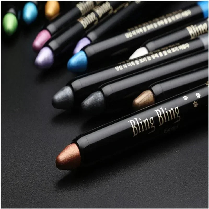 Waterproof Pearlescent Eyeshadow Eyeliner Pencil Glitter Matte Nude Eye Shadow Makeup Pigment Silkworm Eyeshadow Pen 15 Colors 240620