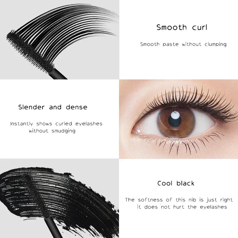 3D Mascara Makeup Lengthening Eyelash Extension Women Waterproof Fast Dry Long-wearing Lasting Mascara Big Eye Cosmetic 240709