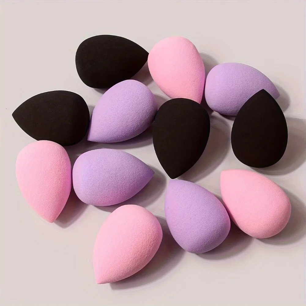 12Pcs Multicolor Makeup Sponge Blender Beauty Egg Cosmetic Puff Soft Foundation Sponges Powder Puffs Women Make Up Accessories 240620