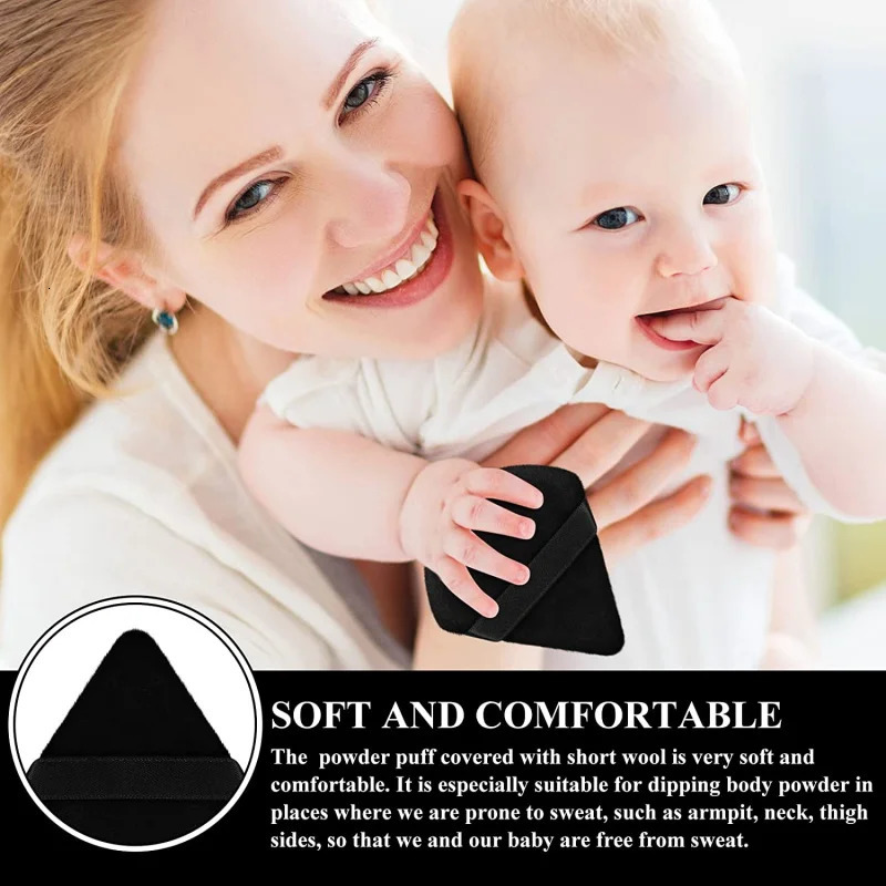 2/12Pcs Triangle Velvet Powder Puff Make Up Sponges for Face Eyes Con Shadow Seal Cosmetic Foundation Makeup Tool 240625
