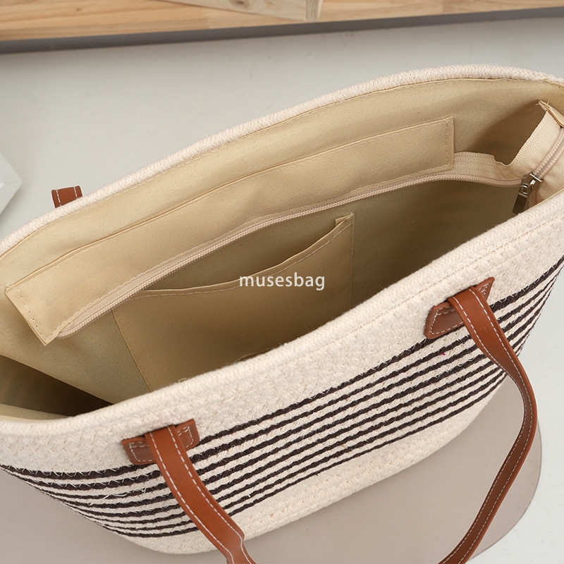 Fashionable Women's High end Versatile Forest Series Woven Bag Instagram Shoulder Bag Commuter Leisure High end Western Style Beach Bag Tourism V
