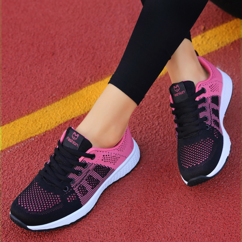 2021 Sneakers Women Flats Casual Ladies Shoes Woman Lace-Up Mesh Light Breathable Female atillas De Deporte Para Mujer