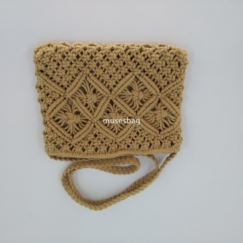 High quality women's designer beach bag niche style summer fresh tassel grass woven bag carrying and weaving crossbody stylish and versatile hand