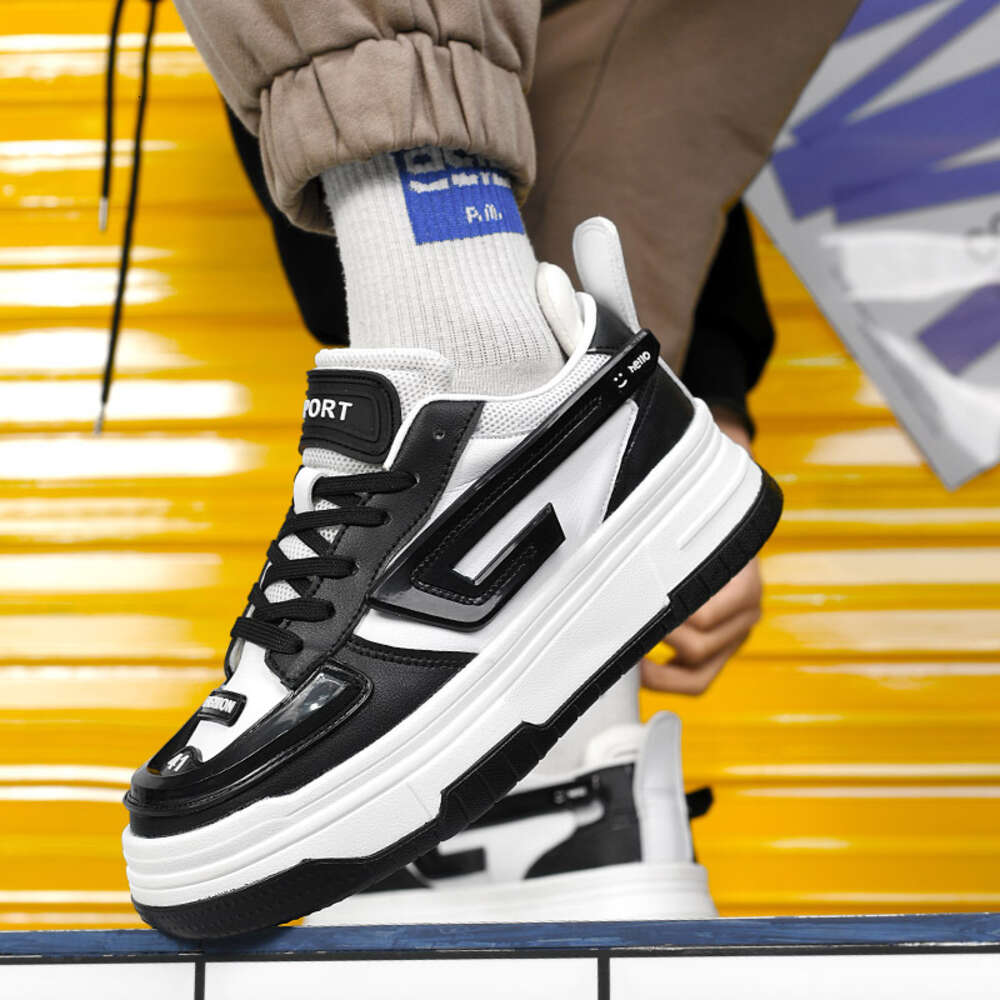 Ddmysports Pinecake Niche Design Size Thick Soled Board For Men With Versatile Casual Shoes Small White OUTDOOR