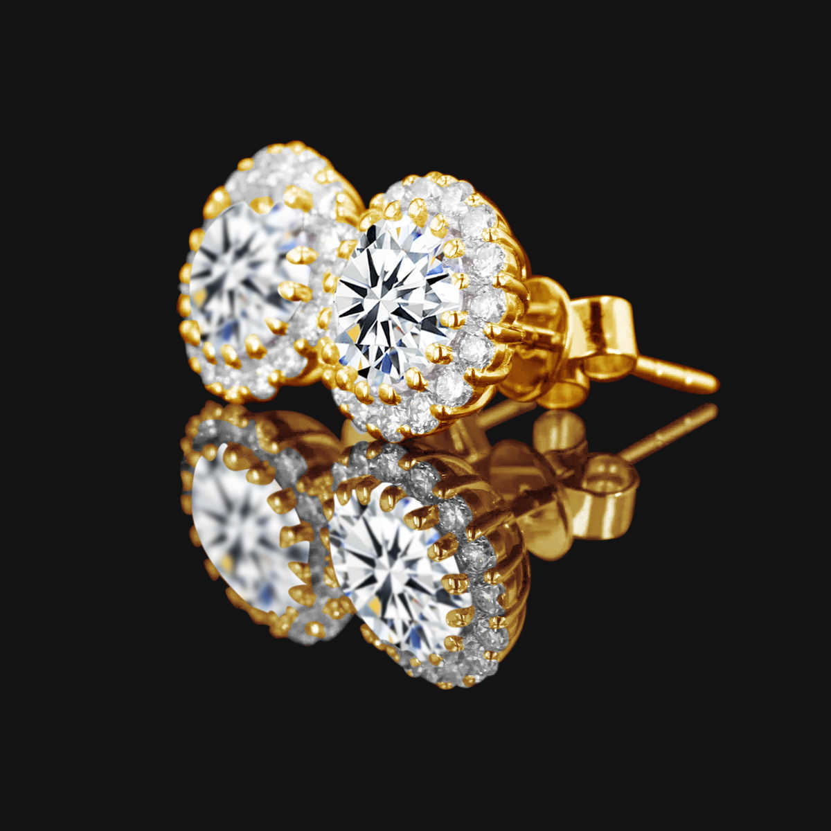 Quality Fine Jewelry Sier Woman D VVS1 1.2 Moissanite Dias Stud Earrings Women Gold