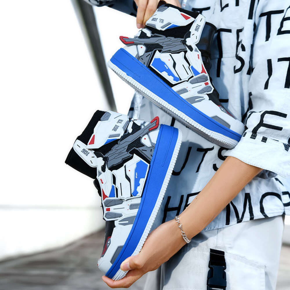Ddmytiger Freedom Gundam Limited Edition High-top Canvas Shoes for Couples, Men's Basketball Shoes, Casual Sneakers, Fashionable Trendy Shoes